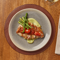 RIB EYE DE PUERCO AL BACANORA Y NARANJA 200gr